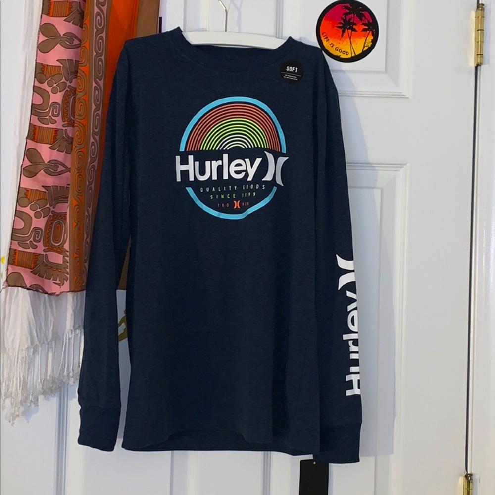 Long Sleeve Cuffed Hurley Shirt